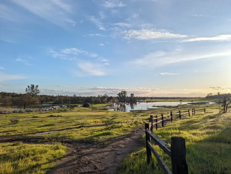 Photo of Upper Bidwell Park, facing Horseshoe Lake from the northeast.